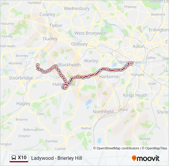 X10 Bus Line Map