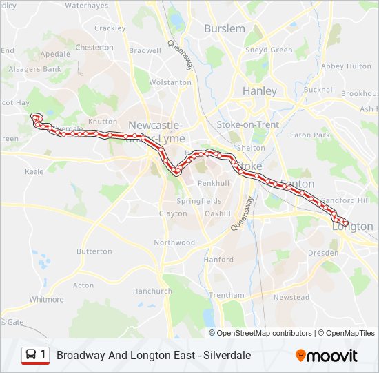 1 Route Schedules, Stops & Maps Longton (Updated)