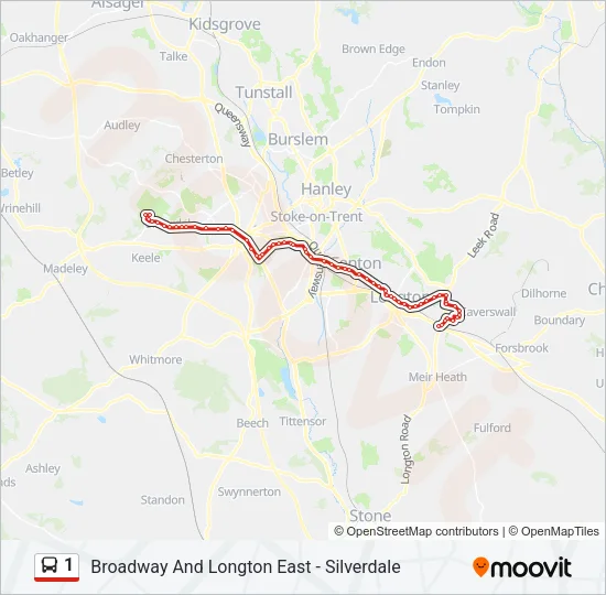 1 Bus Line Map