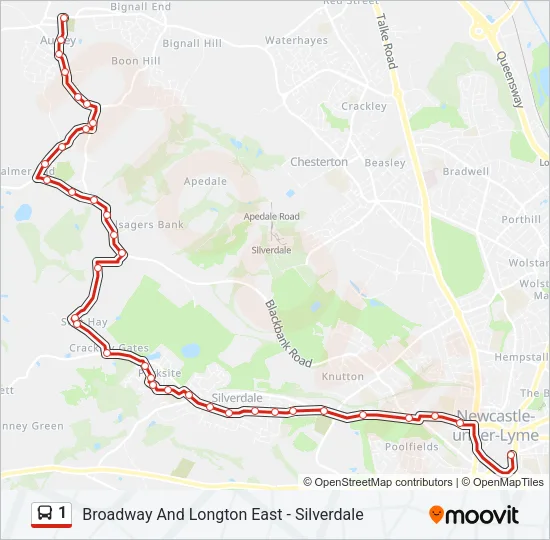 1 Bus Line Map