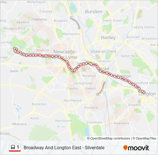 1 Bus Line Map