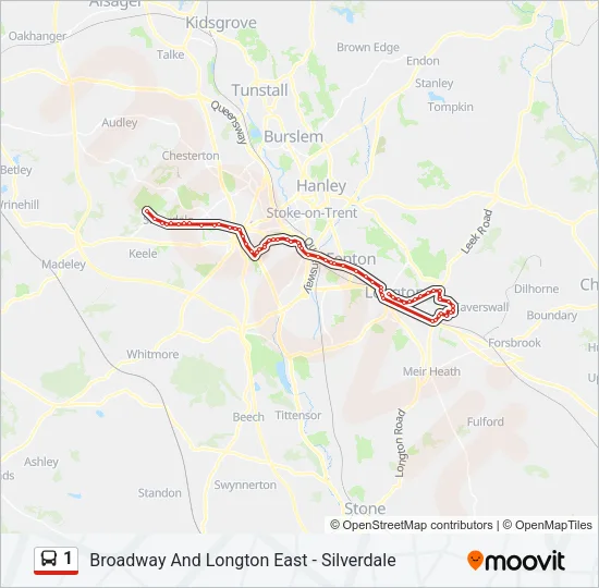 1 Bus Line Map