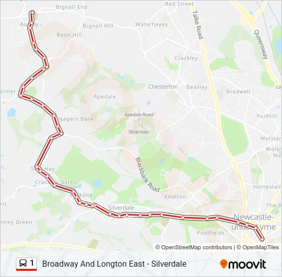 1 Bus Line Map