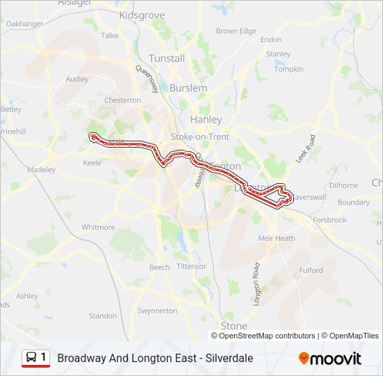 1 Bus Line Map