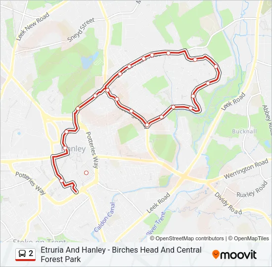 2 Bus Line Map