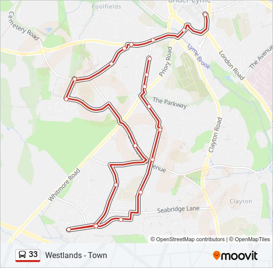 Bus 33 Route Map 33 Route: Schedules, Stops & Maps - Newcastle Town Centre (Updated)