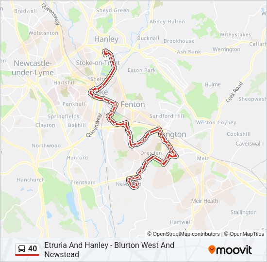 40 Bus Line Map