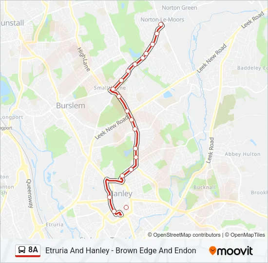 8A Bus Line Map