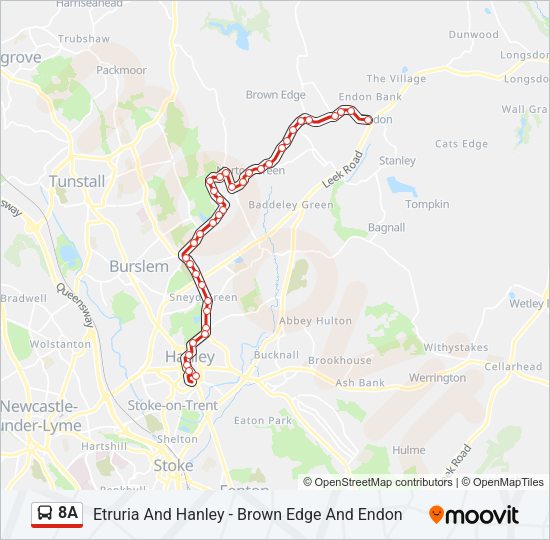 8A Bus Line Map
