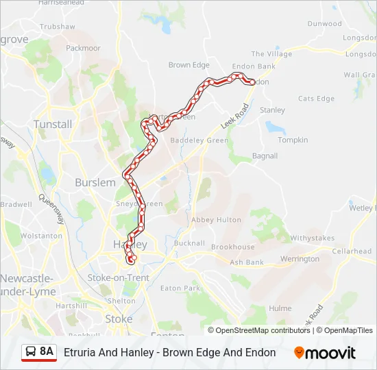 8A Bus Line Map