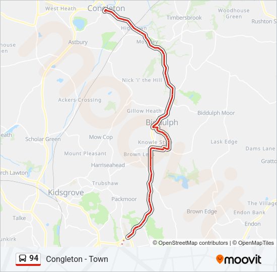 94 Bus Line Map