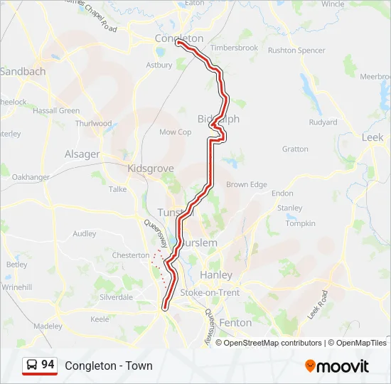 94 Bus Line Map