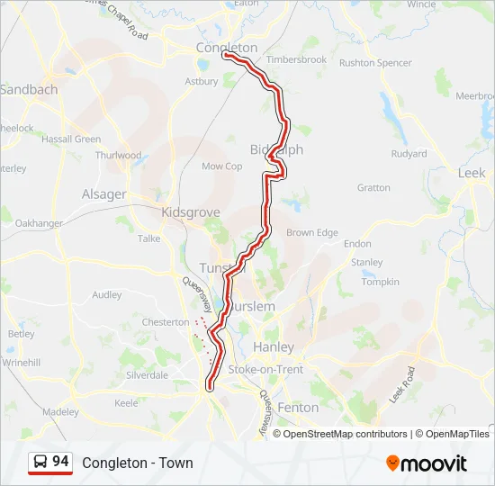94 Bus Line Map