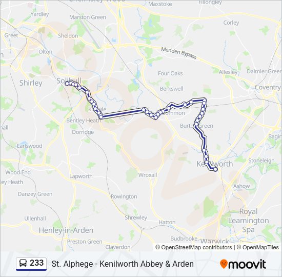 233 Bus Line Map