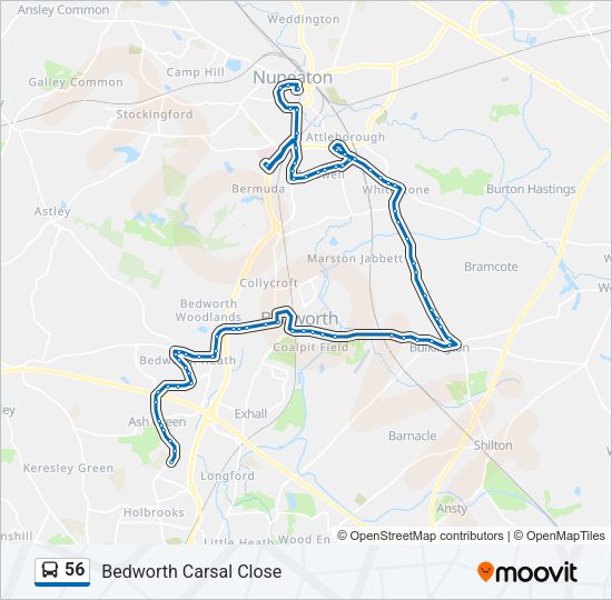 56 Bus Line Map