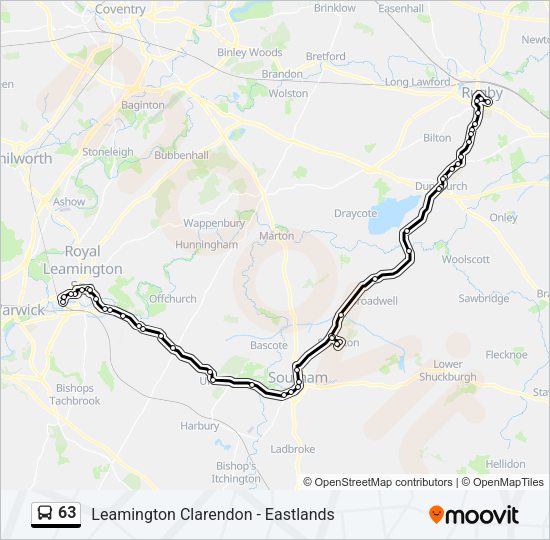 63 Bus Line Map