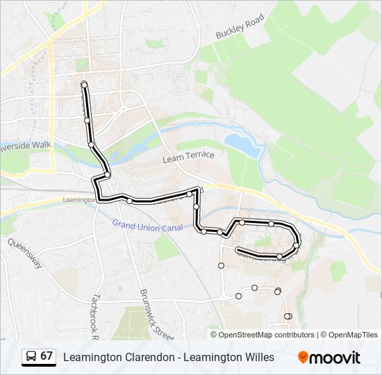 67 Route Schedules Stops Maps Leamington Spa Updated