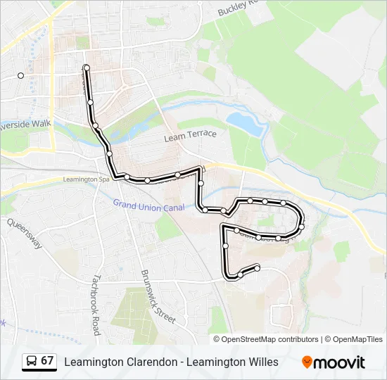 67 Bus Line Map