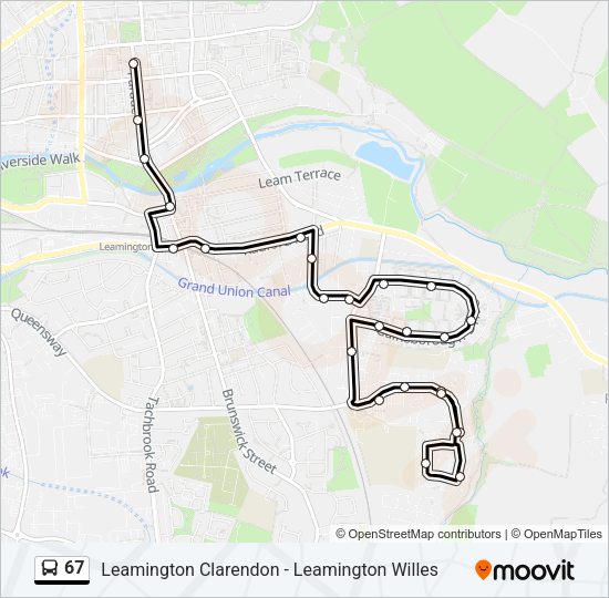 67 Bus Line Map