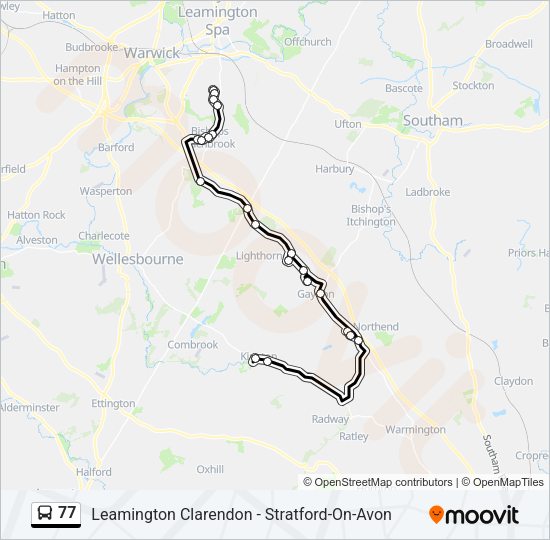 77 Bus Line Map