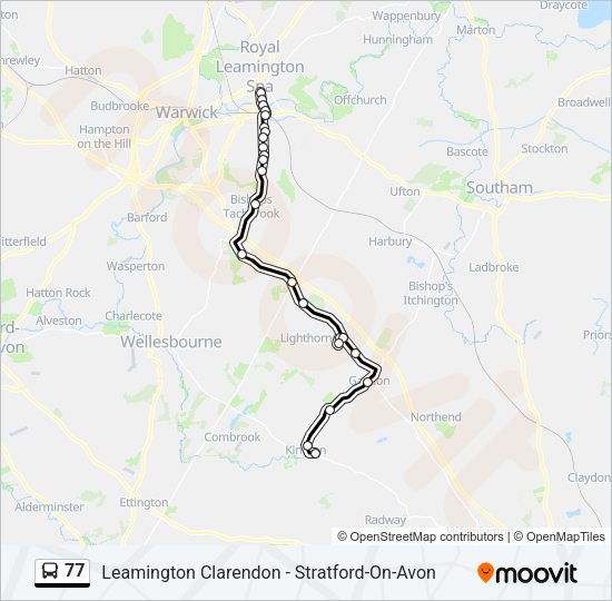 77 Bus Line Map
