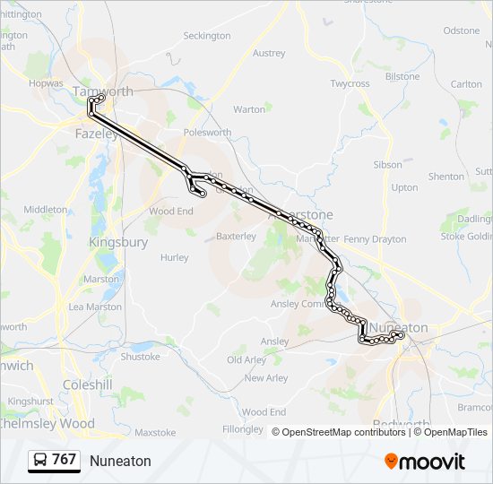 767 Route: Schedules, Stops & Maps - Nuneaton (Updated)