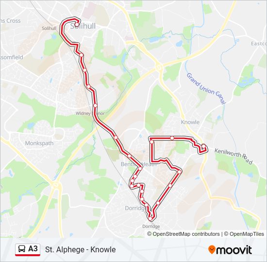 A3 Bus Line Map