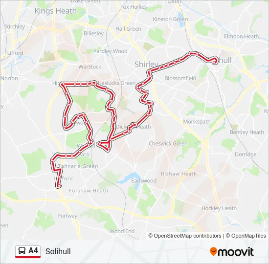 A4 Bus Line Map