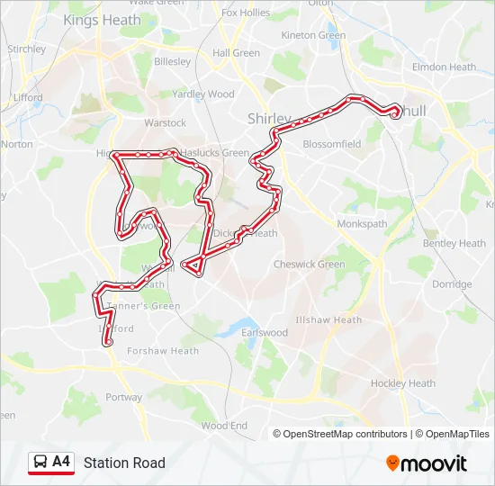A4 Bus Line Map