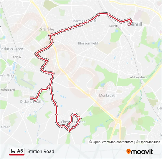 A5 Bus Line Map