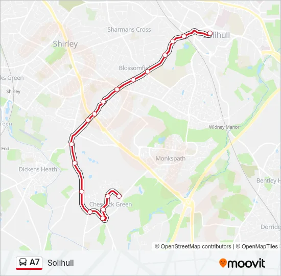 A7 Bus Line Map