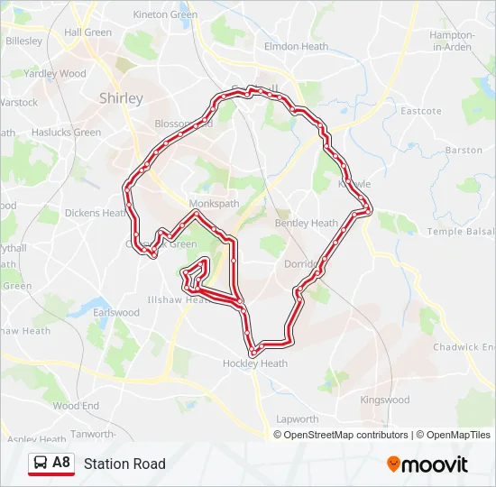 A8 Bus Line Map