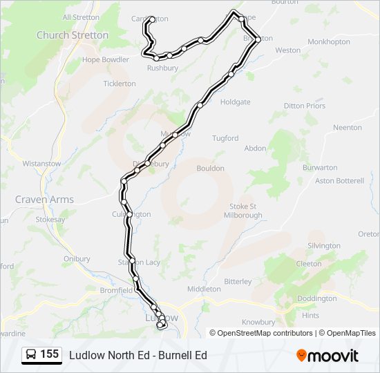 Bus 155 Route Map 155 Route: Schedules, Stops & Maps - Cardington (Updated)