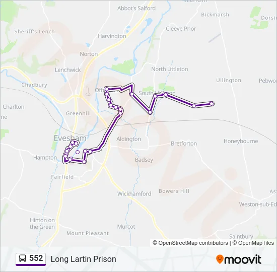 552 Bus Line Map
