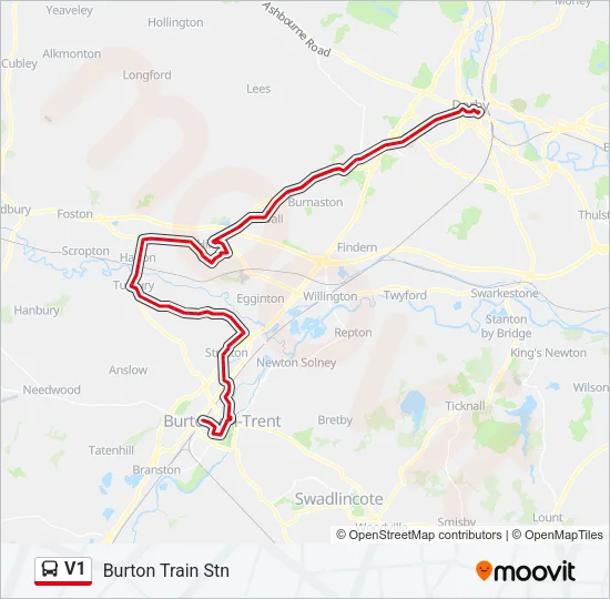 V1 Bus Line Map