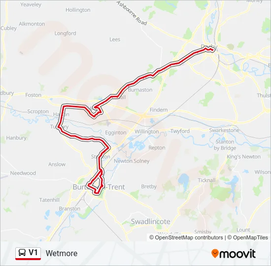 V1 Bus Line Map