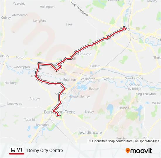 V1 Bus Line Map