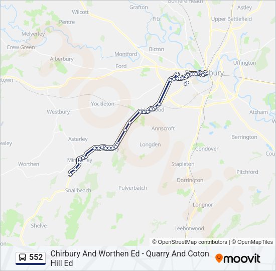 552 Bus Line Map