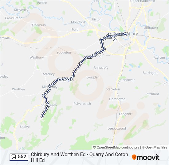 552 Bus Line Map