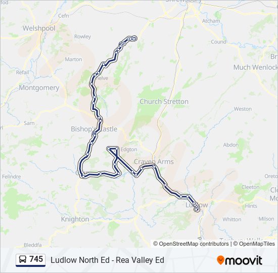 745 Bus Line Map