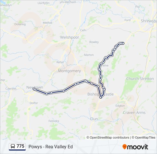775 Bus Line Map