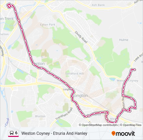 6 Bus Line Map
