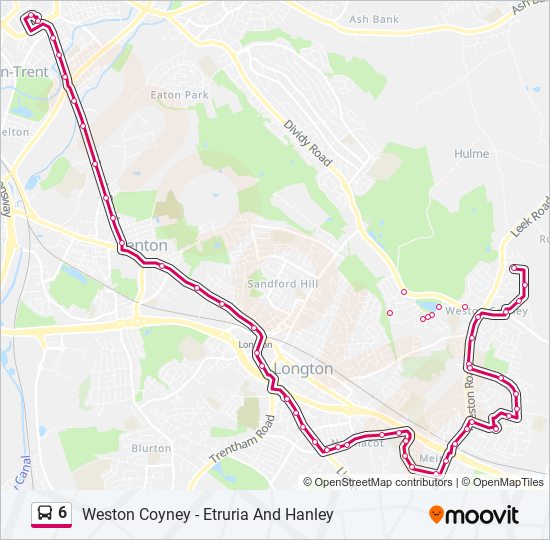 6 bus Line Map