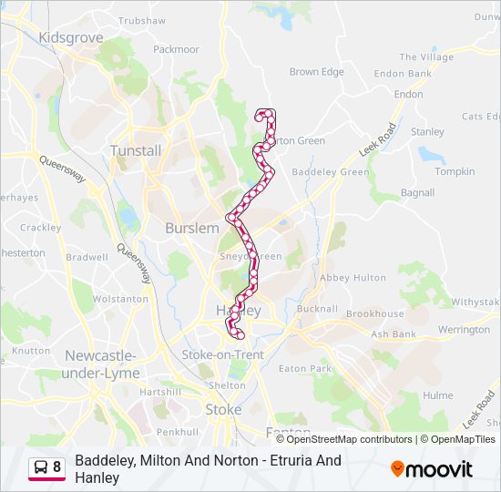 8 Bus Line Map