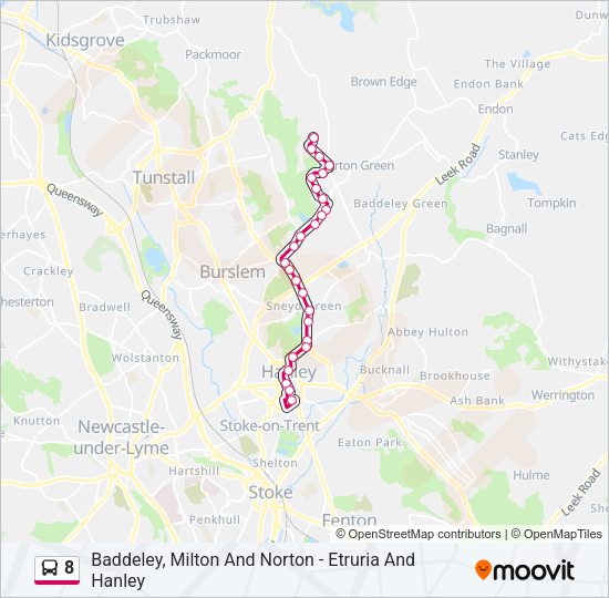 8 Bus Line Map