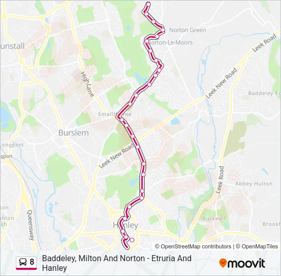 8 Bus Line Map