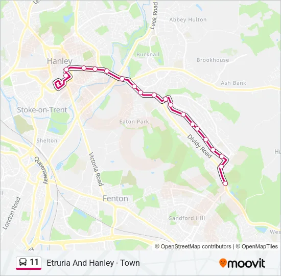 11 Bus Line Map