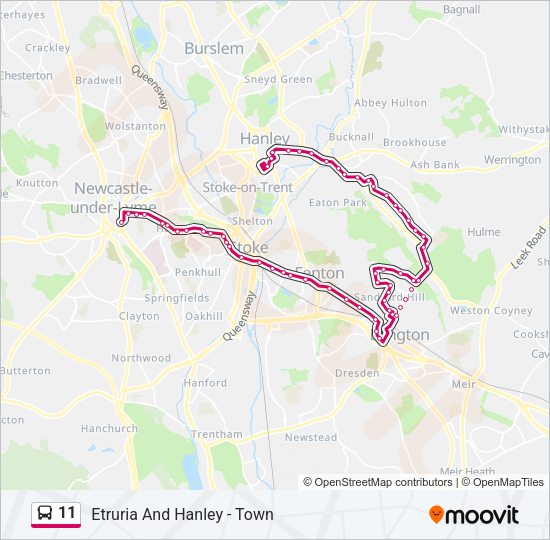 11 Bus Line Map