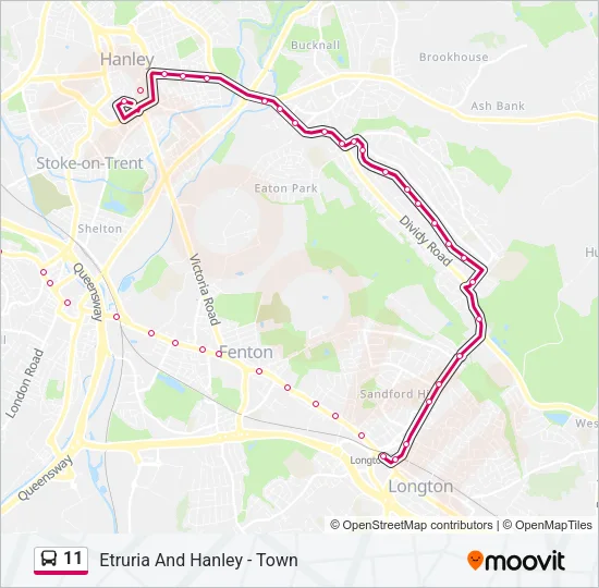 11 Bus Line Map