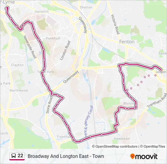 22 Bus Line Map